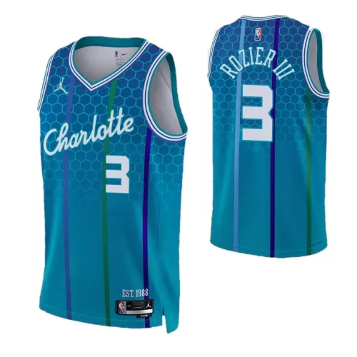 Charlotte Hornets Terry Rozier #3 Nike Blue 2021/22 Swingman NBA Jersey - Men's City Edition