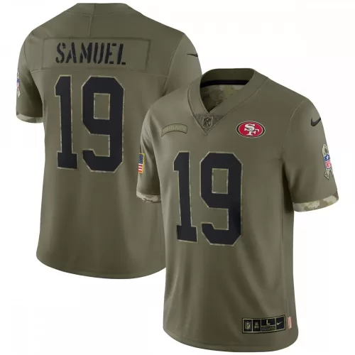 San Francisco 49ers Deebo Samuel Nike 2022 Salute to Service Jersey - Olive Limited Edition