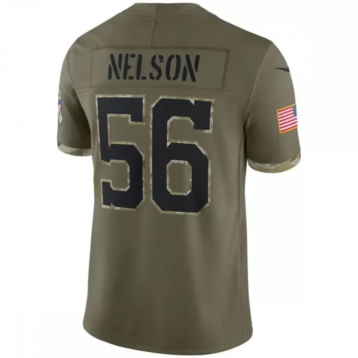 2022 Indianapolis Colts Quenton Nelson Salute To Service Limited Olive Jersey