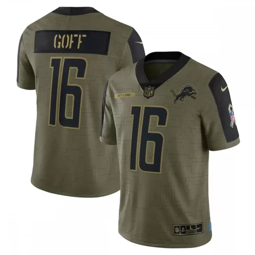 Jared Goff Detroit Lions 2021 Salute To Service Limited Player Jersey - Olive | Nike