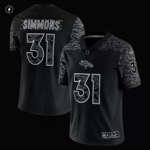 Denver Broncos Justin Simmons Nike Reflective Limited Black Jersey