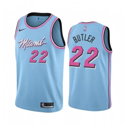 Men's Miami Heat Nike Blue 2019-20 Jimmy Butler #22 City Edition Swingman Jersey