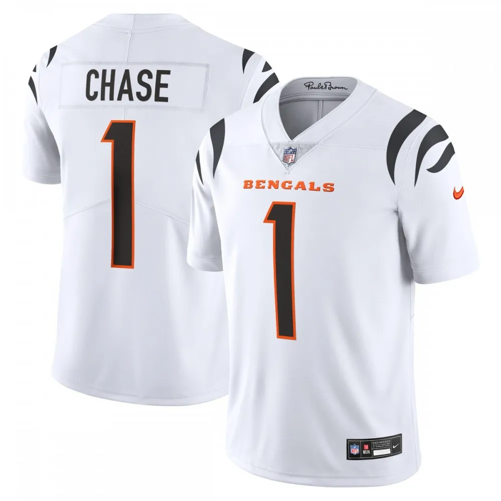 Ja'Marr Chase Cincinnati Bengals White Nike Vapor Untouchable Limited Jersey