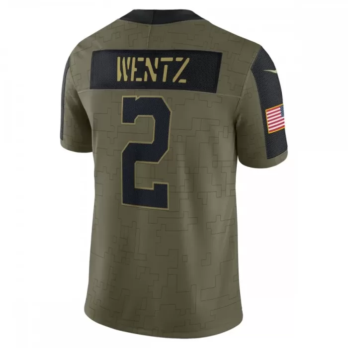 Carson Wentz Indianapolis Colts 2021 Salute To Service Limited Player Jersey - Olive | Nike