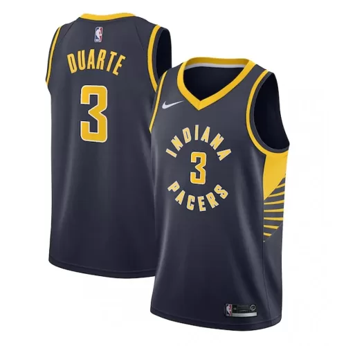 Men's Nike Indiana Pacers Chris Duarte #3 Swingman Jersey in Navy - Icon Edition for Sale