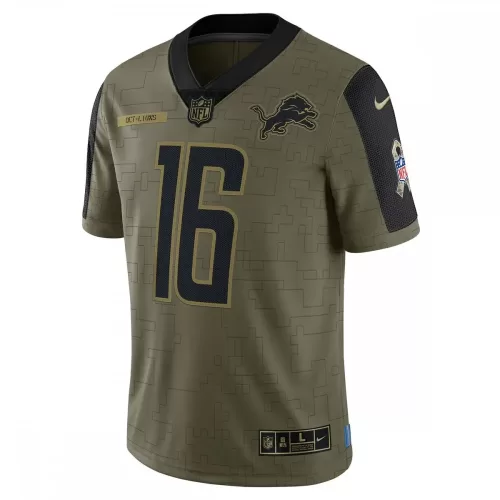 Jared Goff Detroit Lions 2021 Salute To Service Limited Player Jersey - Olive | Nike