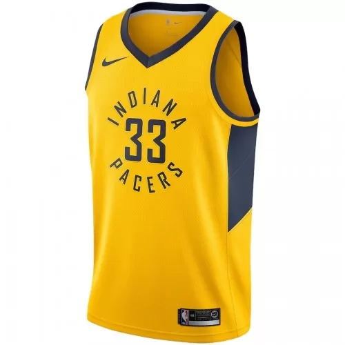 Men's Indiana Pacers Myles Turner #33 Gold Nike Replica Swingman Jersey - Statement Edition for Sale