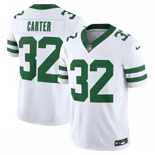 New York Jets Michael Carter White Nike Vapor Limited Jersey