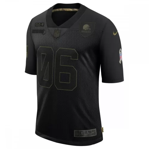 2020 Cleveland Browns Baker Mayfield Salute To Service Limited Black Jersey