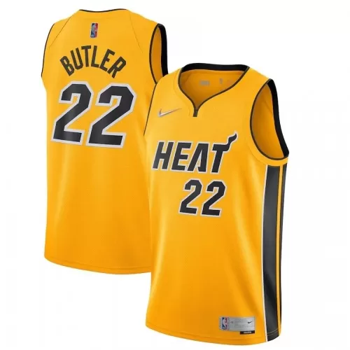 Miami Heat Jimmy Butler #22 Nike Yellow 20/21 Earned Edition Swingman Jersey - Men's - Buy Now!