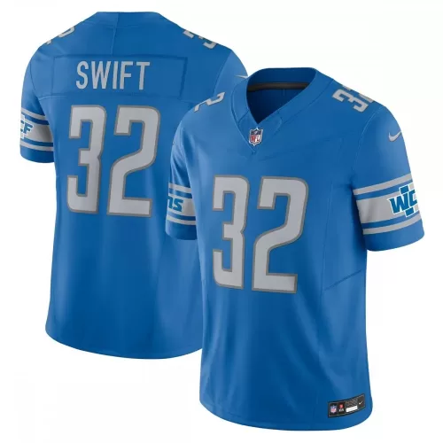 Detroit Lions D'Andre Swift Blue Nike Limited Vapor Fusion Jersey