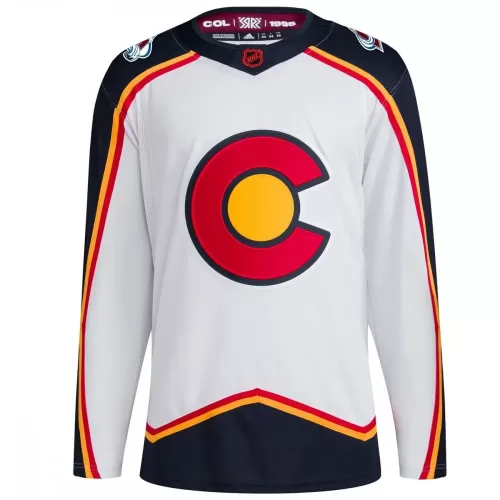 Colorado Avalanche White adidas Reverse Retro 2.0 Blank Authentic Jersey