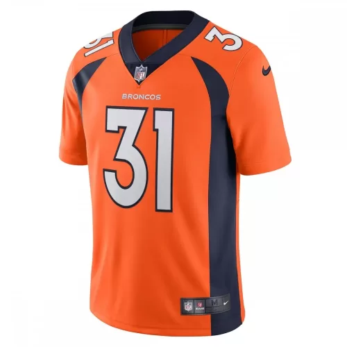 Denver Broncos Justin Simmons Nike Vapor Limited Orange Jersey