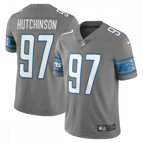 Aidan Hutchinson Detroit Lions Nike Steel Alternate Vapor Limited Team Jersey