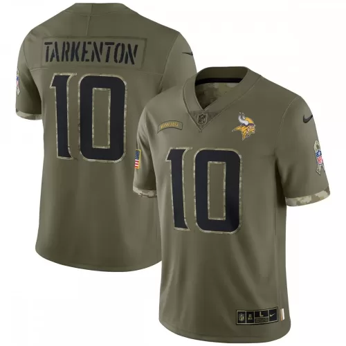 Fran Tarkenton Minnesota Vikings 2022 Salute To Service Retired Player Jersey