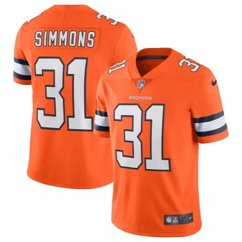 Denver Broncos Justin Simmons Nike Orange Alternate Vapor Elite Jersey - Best Deals & Quality Selection