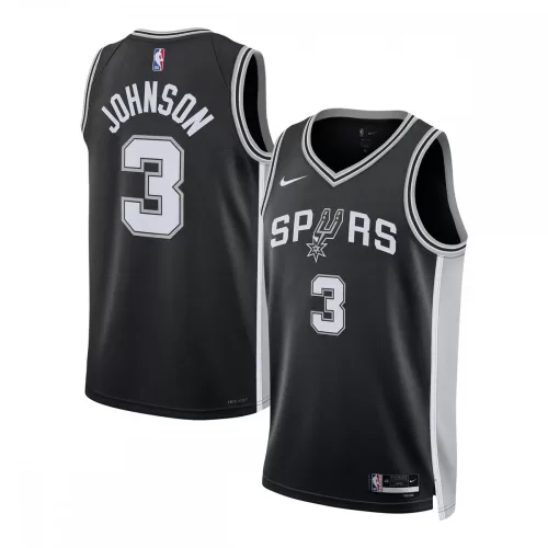 San Antonio Spurs Keldon Johnson Nike Swingman Jersey - Black Icon Edition