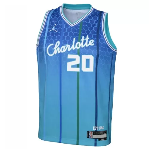 Charlotte Hornets Gordon Hayward #20 Nike Blue 2021/22 Swingman NBA Jersey - City Edition - Buy Now