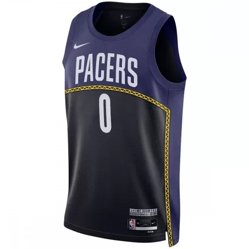 Tyrese Haliburton Indiana Pacers Nike 2022/23 Swingman Jersey - Blue City Edition - Authentic Design