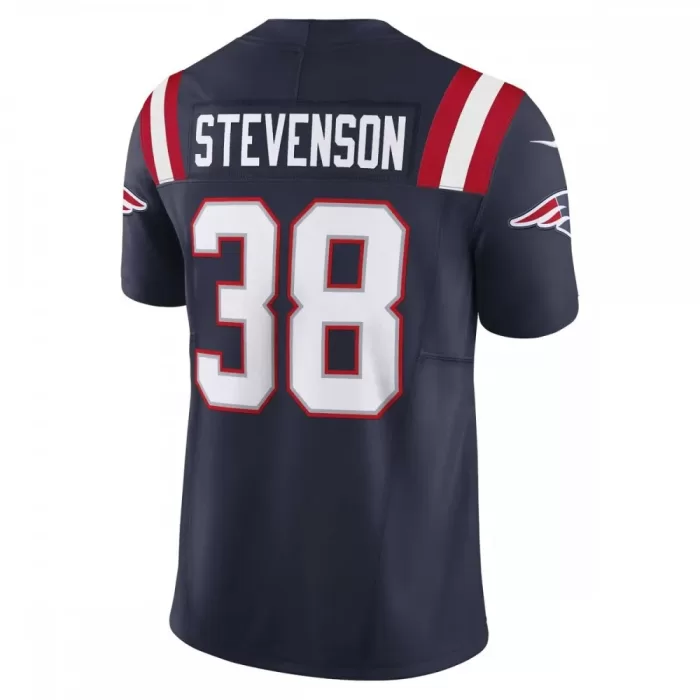 New England Patriots Rhamondre Stevenson Navy Nike Vapor F.U.S.E. Limited Jersey