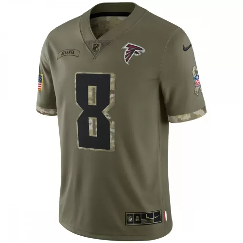 Kyle Pitts Atlanta Falcons 2022 Salute To Service Limited Jersey - Olive Green Color