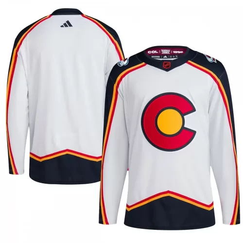 Colorado Avalanche White adidas Reverse Retro 2.0 Blank Authentic Jersey