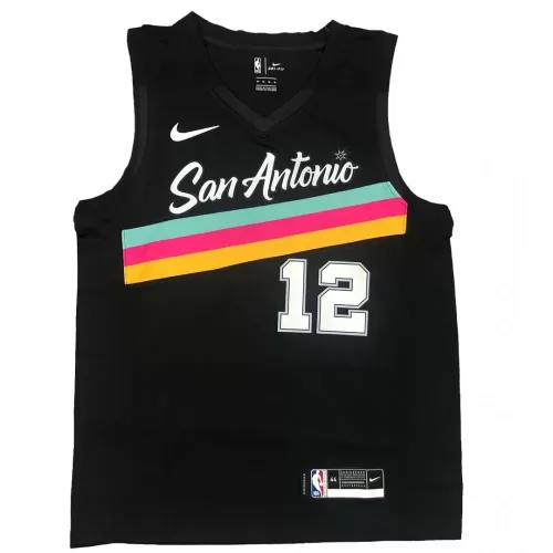 San Antonio Spurs LaMarcus Aldridge #12 Nike Black City Edition 20/21 Swingman Jersey for Men