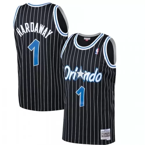 Men's Orlando Magic Anfernee Hardaway #1 Black 94-95 Throwback Jersey - Best Quality and Affordable Price