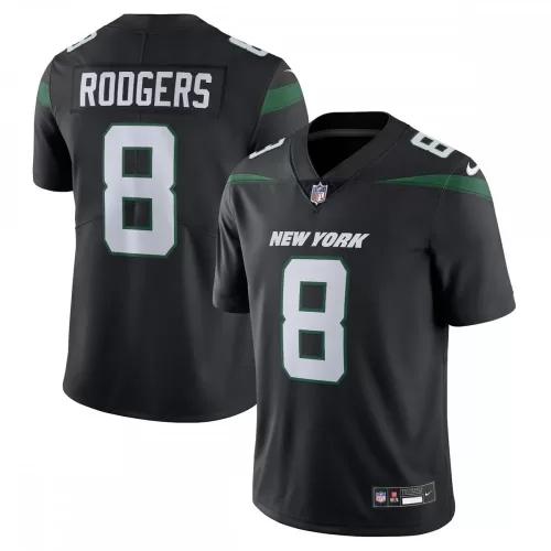 Aaron Rodgers New York Jets Nike Vapor Untouchable Limited Black Jersey for Sale