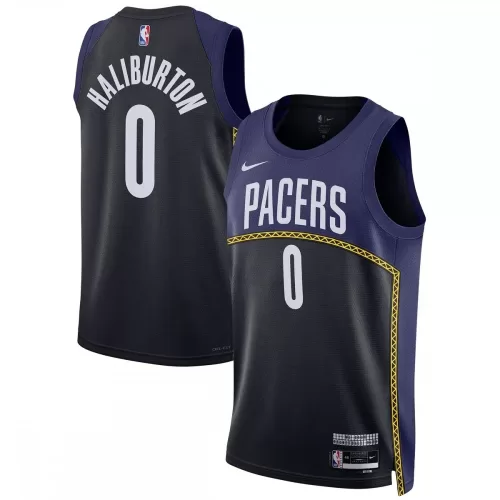 Tyrese Haliburton Indiana Pacers Nike 2022/23 Swingman Jersey - Blue City Edition - Authentic Design