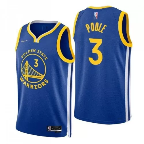 2021/22 Icon Edition Men's Jordan Poole #3 Nike Royal Swingman Jersey - Golden State Warriors