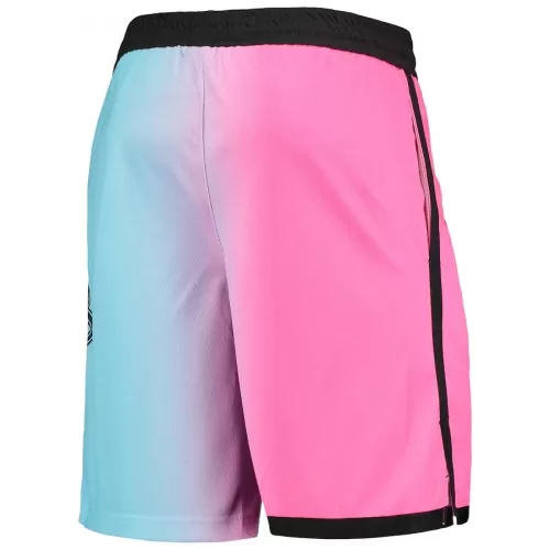 Miami Heat Nike 2020/21 City Edition Swingman Shorts in Pink and Light Blue