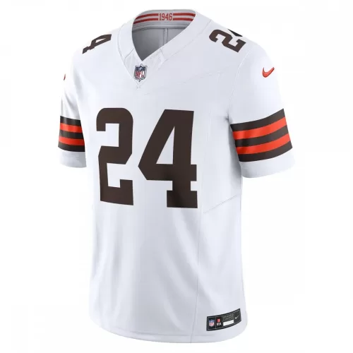 Cleveland Browns Nick Chubb White Nike Vapor F.U.S.E. Limited Football Jersey