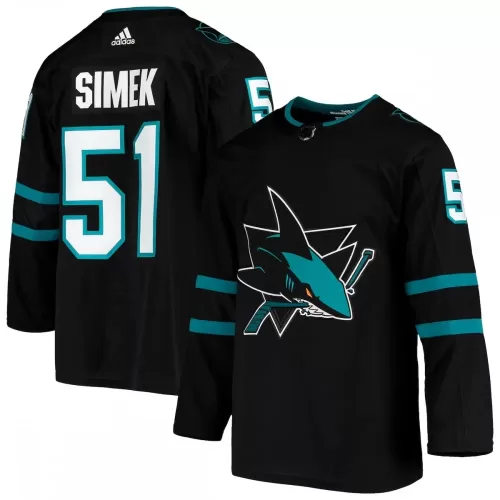 Authentic Adidas Black Alternate Radim Simek Jersey - San Jose Sharks