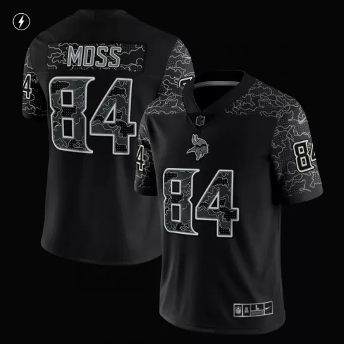 Minnesota Vikings Randy Moss Nike Reflective Limited Black Jersey