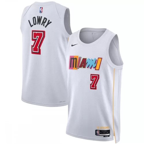 Kyle Lowry Miami Heat 2022/23 White City Edition Swingman Jersey - Nike Unisex