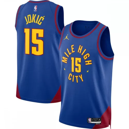 2022/23 Denver Nuggets Blue Nikola Jokic Swingman Jersey by Jordan Brand