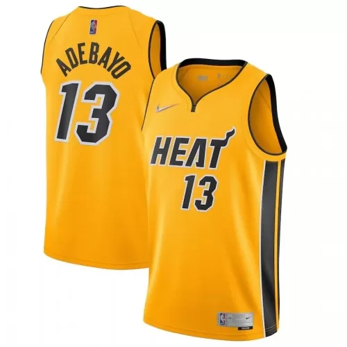 Miami Heat Bam Adebayo #13 Yellow Swingman Jersey - Nike 20/21 Edition