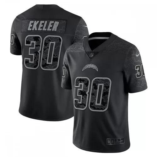 Austin Ekeler Los Angeles Chargers Nike Reflective Limited Black Jersey