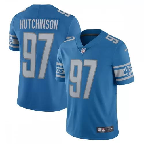 Aidan Hutchinson Detroit Lions Blue Nike Vapor Limited Jersey