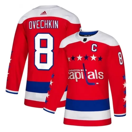 Men's Washington Capitals Alex Ovechkin #8 Red Alternate Authentic Player Jersey by adidas