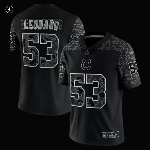 Shaquille Leonard Indianapolis Colts Nike Black Reflective Limited Jersey