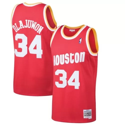 Houston Rockets Hakeem Olajuwon Retro Mitchell & Ness Red 1993-94 Swingman Jersey - Buy Now for Authentic Style