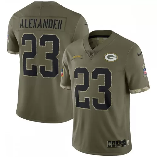 Jaire Alexander Green Bay Packers Nike 2022 Salute To Service Limited Olive Jersey