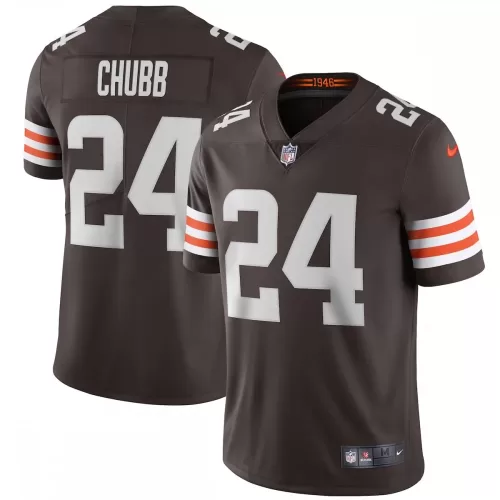 Nick Chubb Cleveland Browns Nike Vapor Limited Brown Jersey