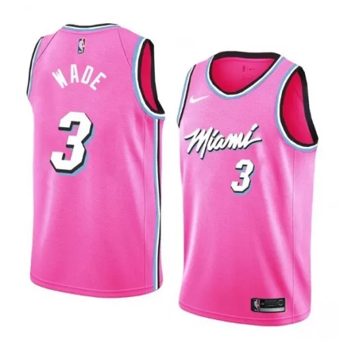 Miami Heat Dwyane Wade #3 Pink City Edition Swingman Jersey 2019-2020 for Men