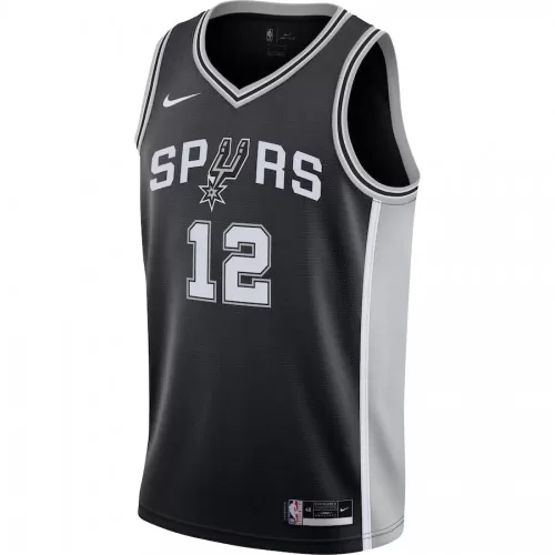 Nike Black 2020/21 San Antonio Spurs LaMarcus Aldridge #12 Men's Swingman Jersey - Icon Edition