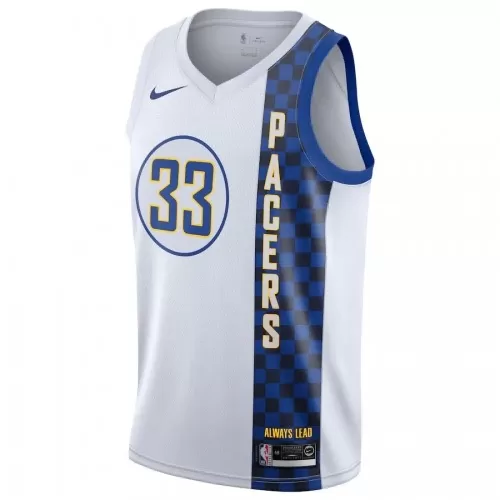 Myles Turner #33 Indiana Pacers Men's Nike White City Edition 2019/20 Swingman Jersey