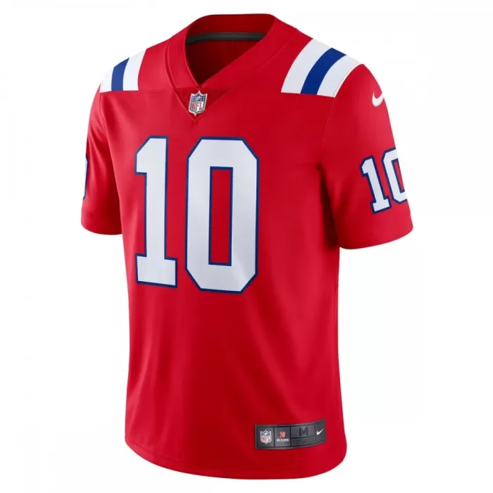 Mac Jones New England Patriots Nike Red Vapor Limited Jersey