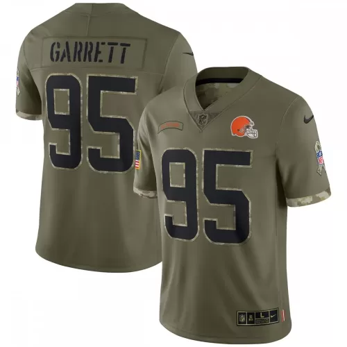 Cleveland Browns Myles Garrett 2022 Salute To Service Limited Jersey - Olive | Nike